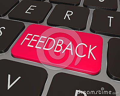 Feedback Word Computer Keyboard Key Opinion Stock Photo