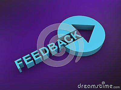 feedback word on purple Stock Photo