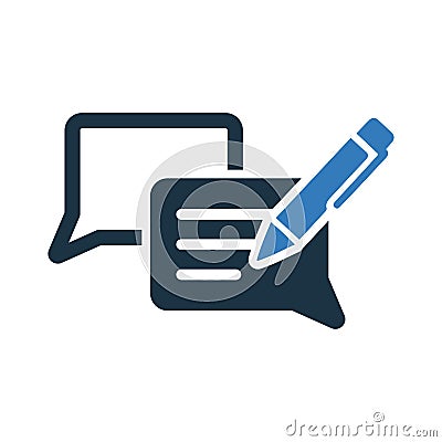 Feedback, writing, editing, text icon. Editable vector graphics Vector Illustration