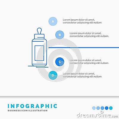 feeder, bottle, child, baby, milk Infographics Template for Website and Presentation. Line Blue icon infographic style vector Vector Illustration