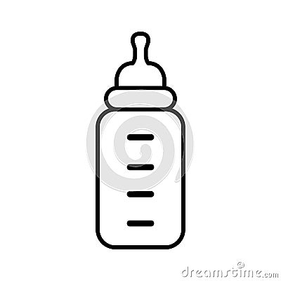 Feeding Bottle or Baby bottle for infants and young children vector Vector Illustration