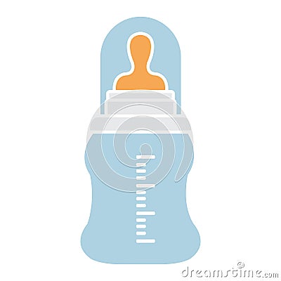 Feeding Bottle or Baby bottle for infants and young children vector Vector Illustration