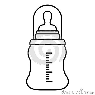 Feeding Bottle or Baby bottle for infants and young children vector Vector Illustration