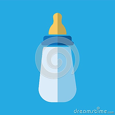 Feeding Bottle or Baby bottle for infants and young children vector Vector Illustration