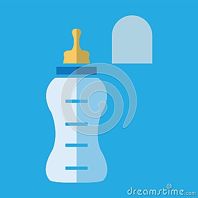 Feeding Bottle or Baby bottle for infants and young children vector Vector Illustration