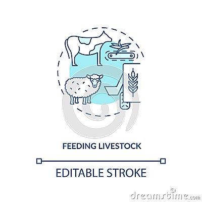 Feeding livestock concept icon Vector Illustration