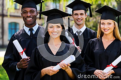 Feeling confident in their future. Stock Photo