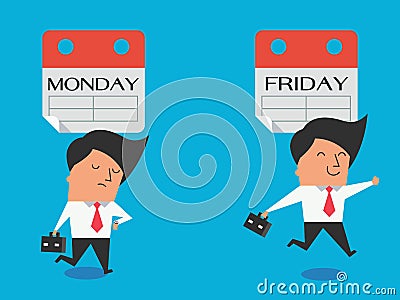 Feeling to workind day Vector Illustration