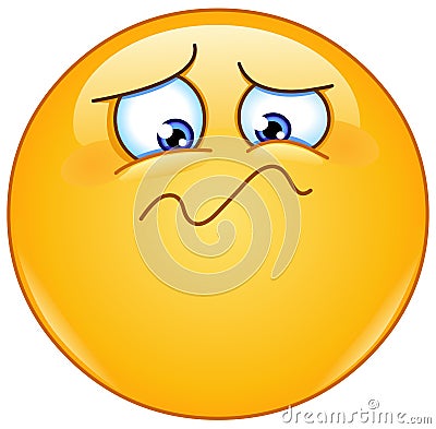 Feeling unwell emoticon Vector Illustration