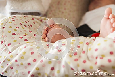 Feet of a babygirl new born Stock Photo