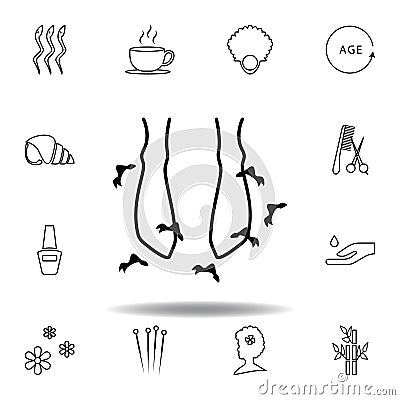 feet couple in spa outline icon. Detailed set of spa and relax illustrations icon. Can be used for web, logo, mobile app, UI, UX Cartoon Illustration