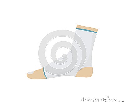 Feet Fracture, skin leg logo design. Accident patient. Foot bandage, Ankle Sprain Injury. First aid kit, medical content. Vector Illustration