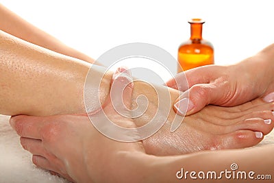 Feet Massage Stock Photo