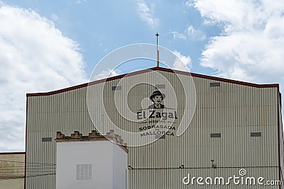 Facade of the sobrasada factory of the company El Zagal Editorial Stock Photo