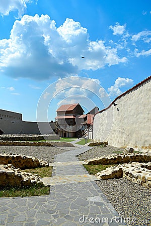 Feldioara fortress was built 900 years ago by the teutonic knights in the village Feldioara, Marienburg, Romania Stock Photo