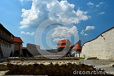 Feldioara fortress was built 900 years ago by the teutonic knights in the village Feldioara, Marienburg, Romania Editorial Stock Photo