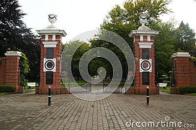 Feldwick Gates,Invercargill Editorial Stock Photo