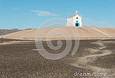 Felicity, California, church on the hill Stock Photo