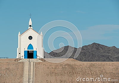 Felicity, California, church on the hill Stock Photo