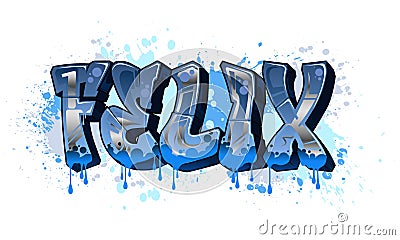 Felix - Graffiti Styled Urban Street Art Tagging Name Design Vector Illustration