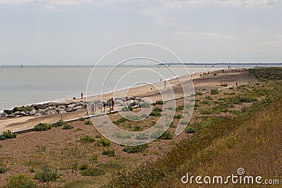 Felixstowe beach Editorial Stock Photo