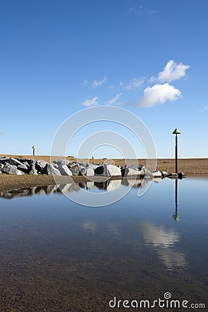 Felixstowe Beach, Suffolk, England Stock Photo