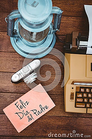 Feliz dia del padre written on paper Stock Photo