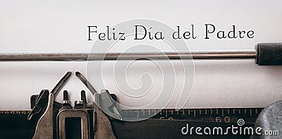 Feliz dia del padre written on paper Stock Photo