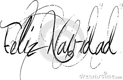 Feliz Navidad in Handwritten Script Stock Photo