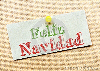 Feliz Navidad Message Stock Photo