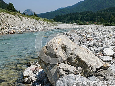 Fella river, Northeast Italy Stock Photo