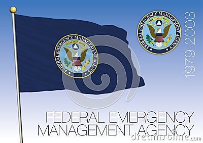 FEMA Federal Emergency Management Agency historical flag 1979 Vector Illustration