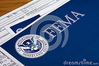 FEMA US Homeland Security Form Stock Photo