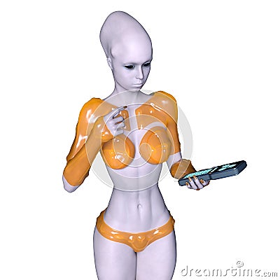 Female alien Stock Photo