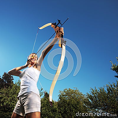 Female archer Stock Photo