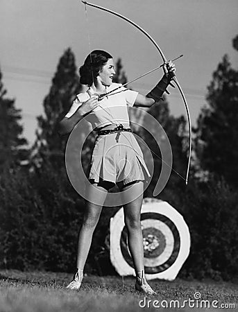 Female archer Stock Photo