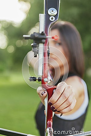 Female Archer Stock Photo