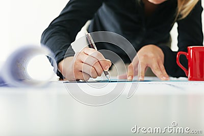 Female architect Stock Photo