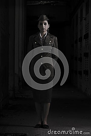 Female Army Personnel Stock Photo