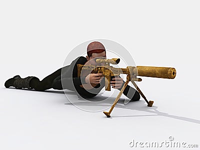 Female assassin Stock Photo