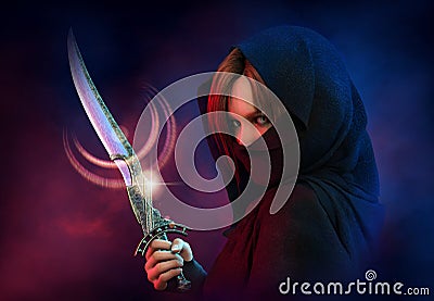 Female Assassin, 3d CG Stock Photo