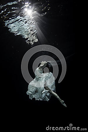 ballerina underwater Stock Photo