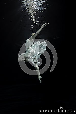 ballerina underwater Stock Photo