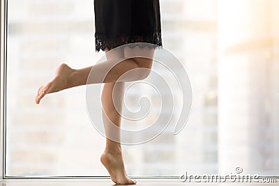 Female bare legs Stock Photo