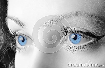 Female blue eyes Stock Photo