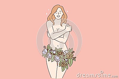 Female body beauty concept Vector Illustration