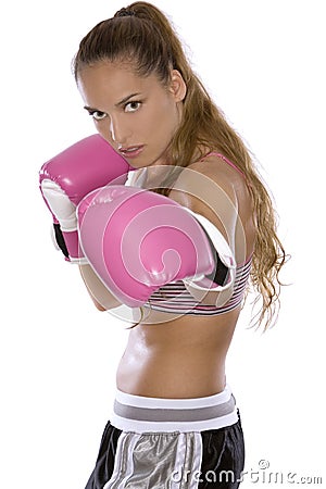 Female boxer Stock Photo