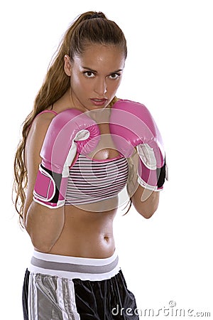 Female boxer Stock Photo