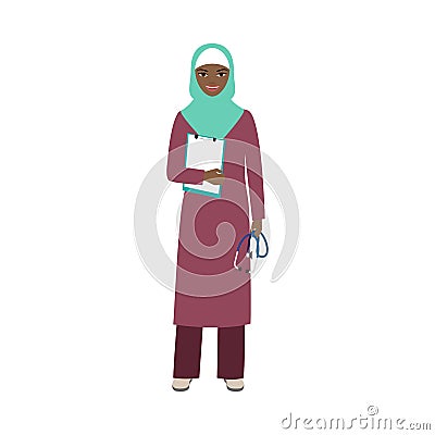 Female character of neuropathist Vector Illustration