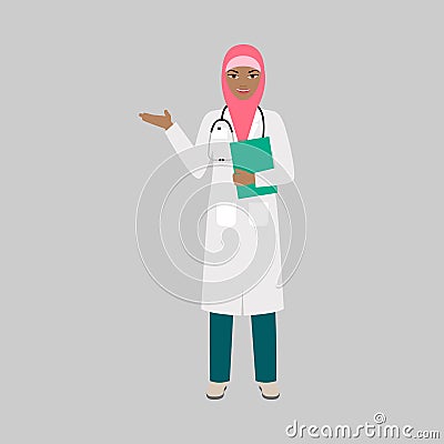 Female character of orthopaedist Vector Illustration